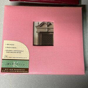 NWT  Pink Linen 8.5" x 8.5" Marcella Scrapbook by K & Company